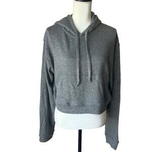 Blue Salt Cropped Lurex Hoodie Size 4 Cropped